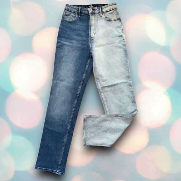 Hollister Women’s Ultra High-Rise Stacked Vintage Straight Jeans 1 - Picture 1 of 5